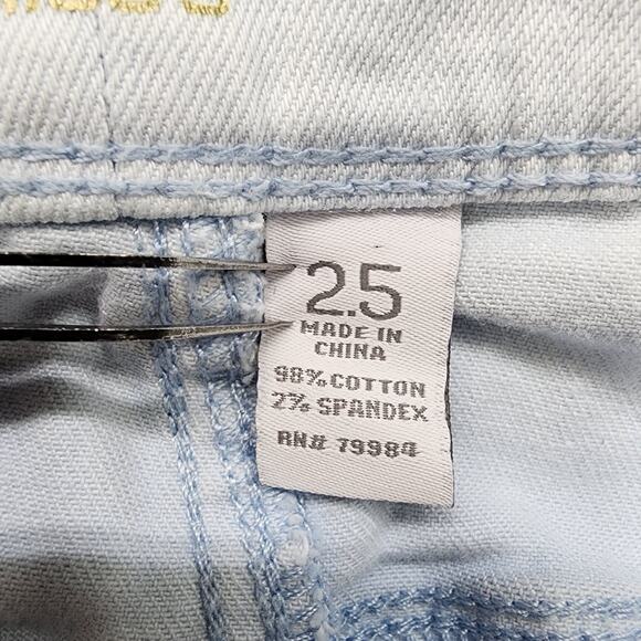 Chicos Jeans Womens 2.5 L/14 Blue Light Wash Platinum Mid Rise Slim Straight Leg - Picture 7 of 14